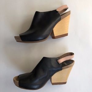 CAMPER Allegra Peep Toe Mule Size 7 (eu 37)